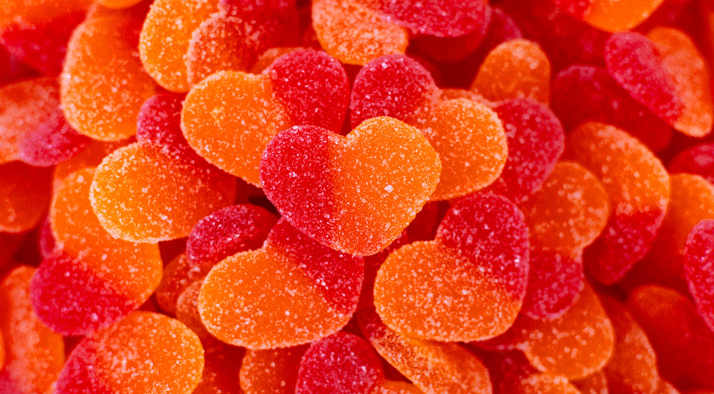 Gummy Peach Hearts