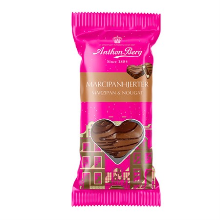 Anthon Berg Marzipan Heart with Nougat 84g, BEST BY: August 19, 2024