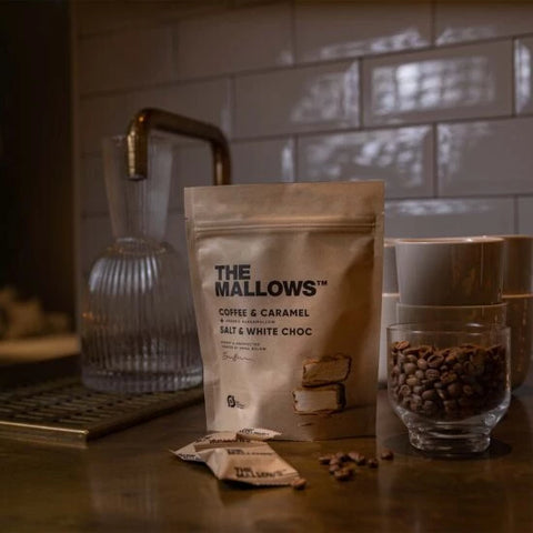 The Mallows: Coffee and Caramel 90g, BEST BY: March 19, 2025