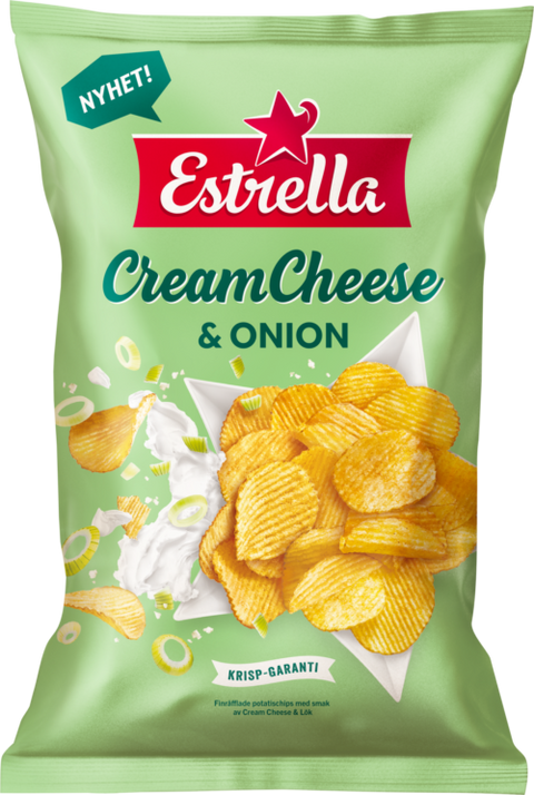 Estrella Cream Cheese and Onion 175g, BEST BY: February 21, 2025