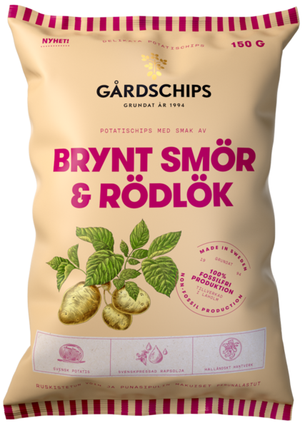 Gårdschips Brown Butter & Red Onion 150G