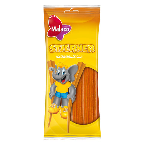 Malaco Stjerner Karamel 92g, BEST BY: April 13, 2025