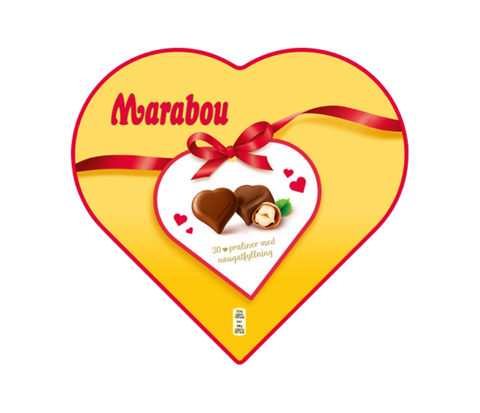 Marabou Chocolate Heart Box 165g, BEST BY: June 7, 2024