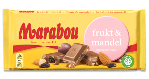 Marabou Fruit and Almonds 200g