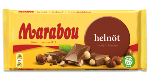 Marabou Whole Hazelnut 200g, BEST BY: March 10, 2024