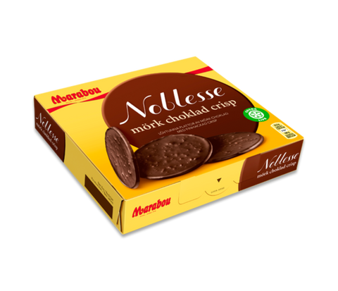 Marabou Noblesse Dark Chocolate Crisps 150g Box, BEST BY: April 10, 2024