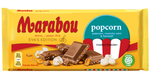 Marabou Popcorn 185g, BEST BY: March 13, 2025