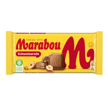 Marabou Swiss Nut 200g, BEST BY: September 1, 2024