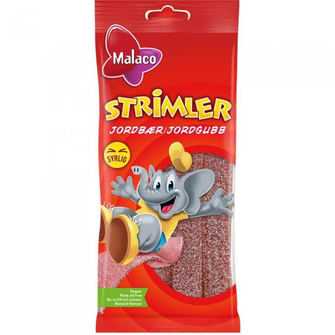 Malaco Strimler Strawberry 80g