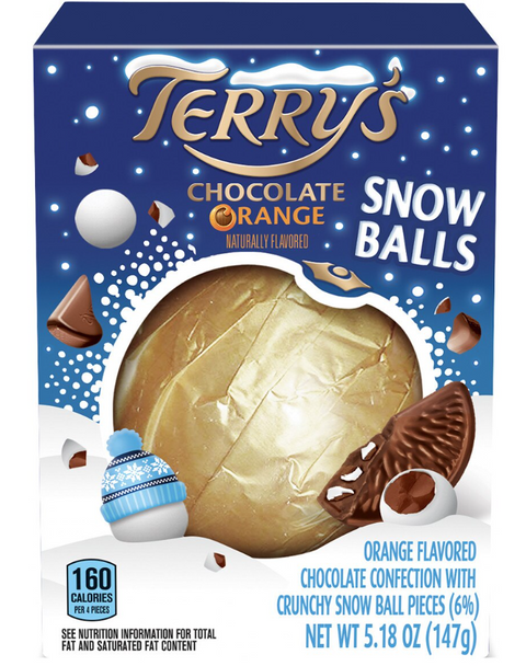 Terry's Milk Chocolate Orange with Candy-Coated "Snowball" Pieces