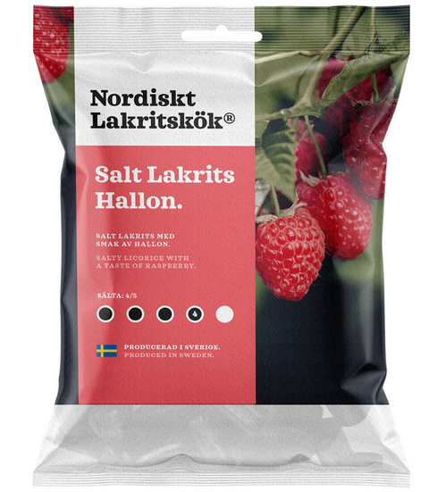 Nordiskt Lakritskök Salt Licorice Raspberry Bag 4.23oz