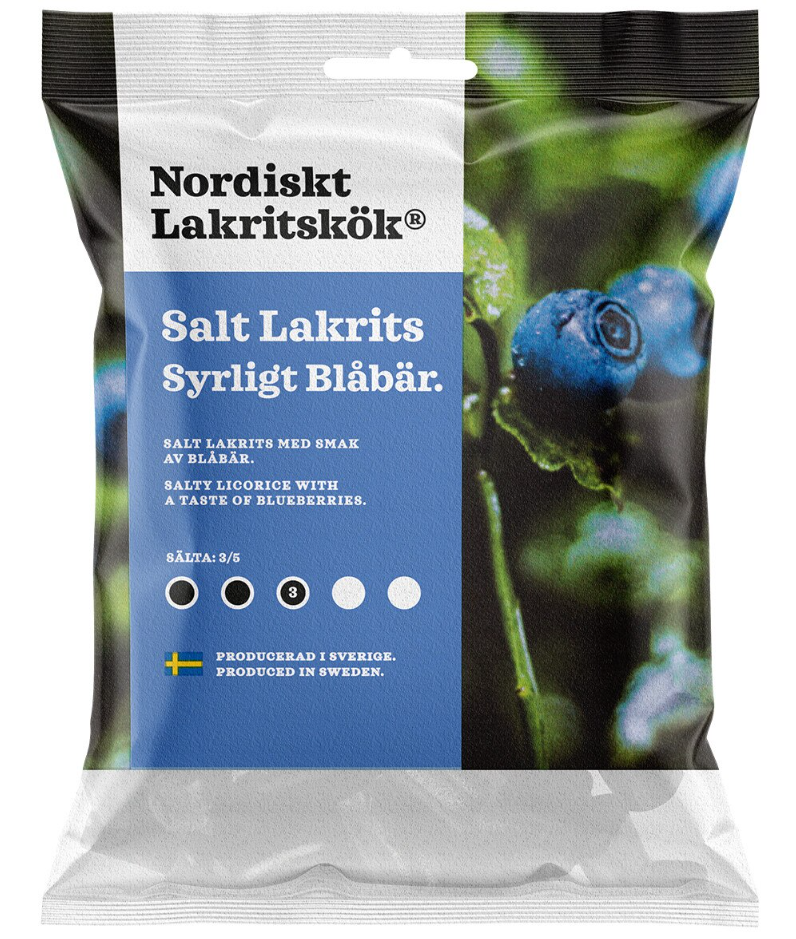 Nordiskt Lakritskök Salt Licorice Sour Blueberry Bag 4.23oz