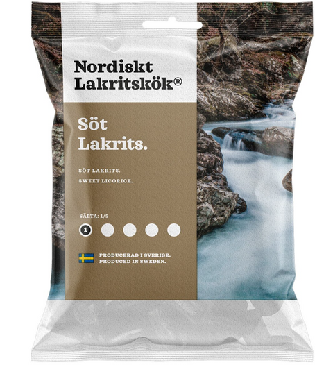 Nordiskt Lakritskök Sweet Licorice Bag 4.23oz, BEST BY: March 1, 2025