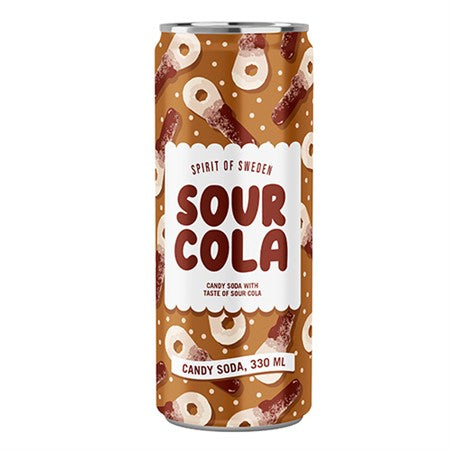 Spirit of Sweden Sour Cola Soda, BEST BY: October 27, 2024