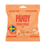 PANDY Sugar Free Peach Rings 1.8oz Bag