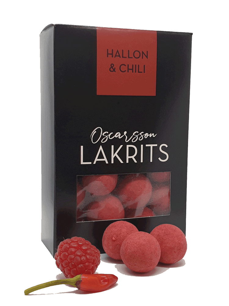 Lakritsbolaget Oscarsson Licorice, Raspberry & Chili 150g, BEST BY: December 2023