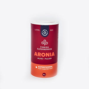 Finnish Organic Aronia Powder 80g, BEST BY: September 30, 2023