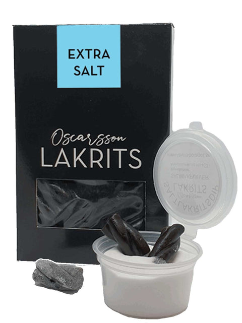 Oscarsson Licorice, Extra Salt 170g, BEST BY: March 2025