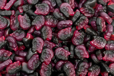 BUBS Micro Raspberry Licorice Skulls