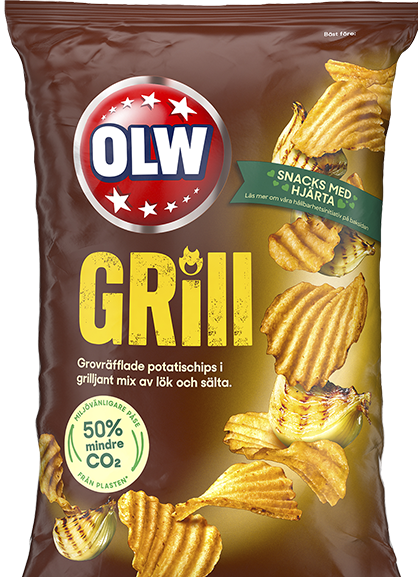 OLW Grill Chips 175g, BEST BY: October 21, 2024