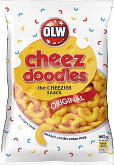 OLW Cheez Doodles 160g, BEST BY: February 24, 2025