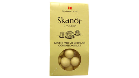 Skanör Choklad: Lakrits Med Vit Choklad & Passionfrukt, BEST BY: February 26, 2024