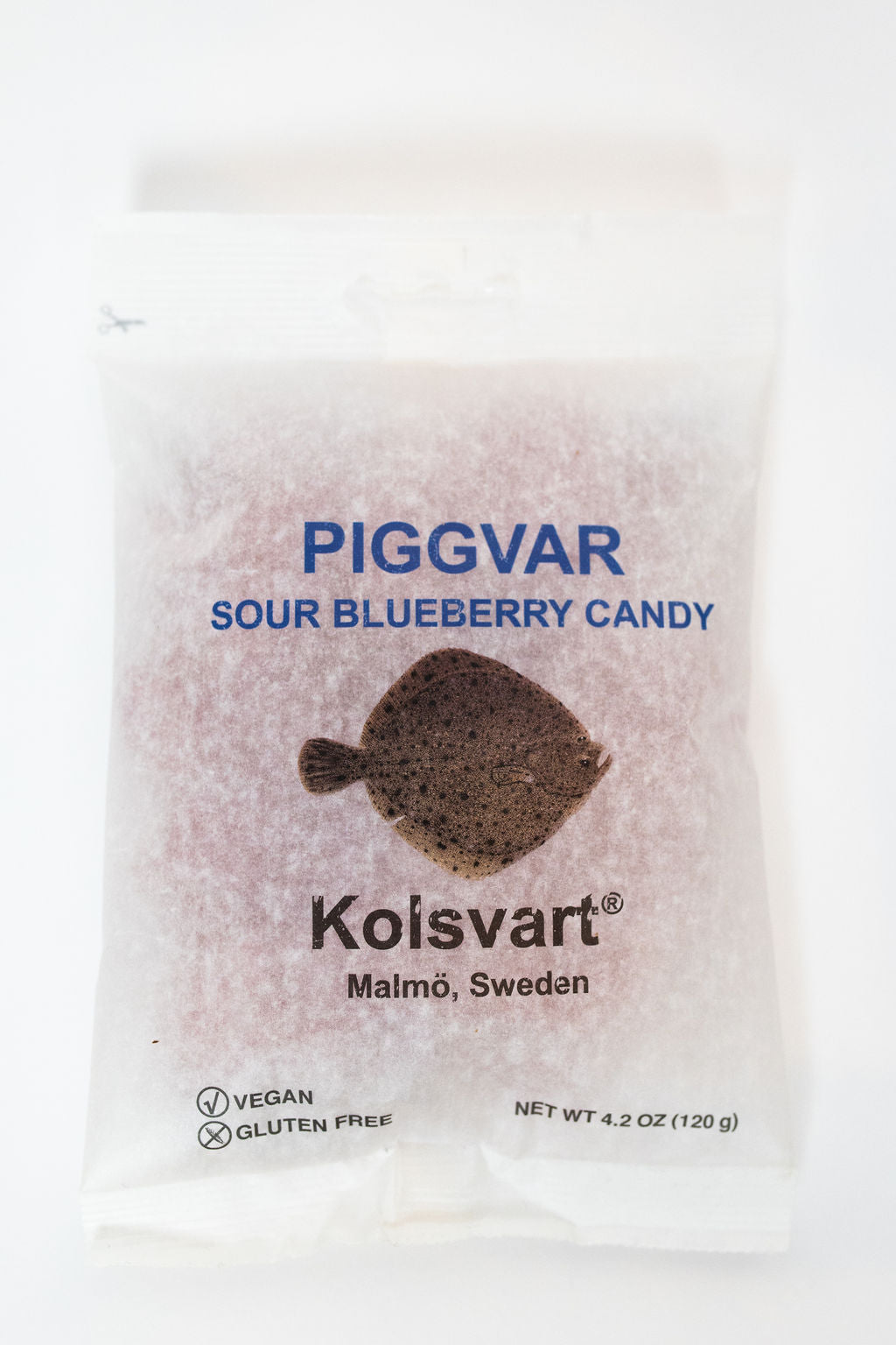 Kolsvart Sour Blueberry Swedish Fish, Specialty Delights: Fastachi